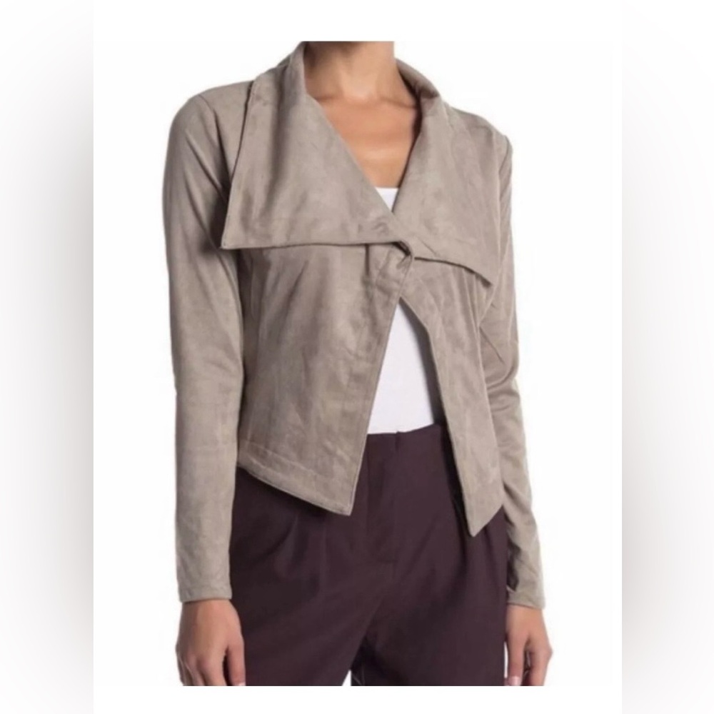 NWT Romeo & Juliet Couture Faux Suede Drape Front jacket size L